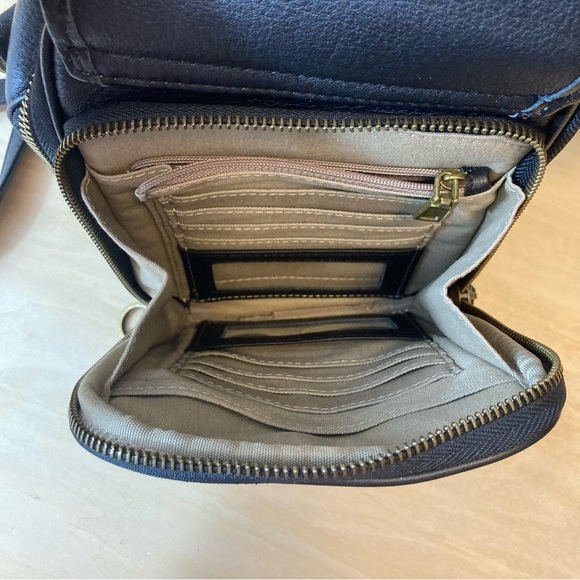 Minooy Black Leather “Naya” Crossbody Bag - Picture 10 of 15